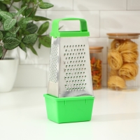 Тёрка «Комфорт», 4 грани и контейнер 450 мл, 11×8,5×27 см, цвет МИКС Тёрка «Комфорт», 4 грани и контейнер 450 мл, 11×8,5×27 см, цвет МИКС