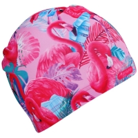 Шапочка для плавания взрослая ONLYTOP Swim &laquo;Фламинго&raquo;, тканевая, обхват 54-60 см