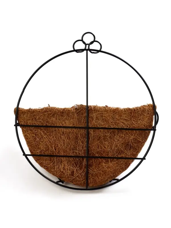 Кашпо настенное d=20 см, с кокосовым вкладышем