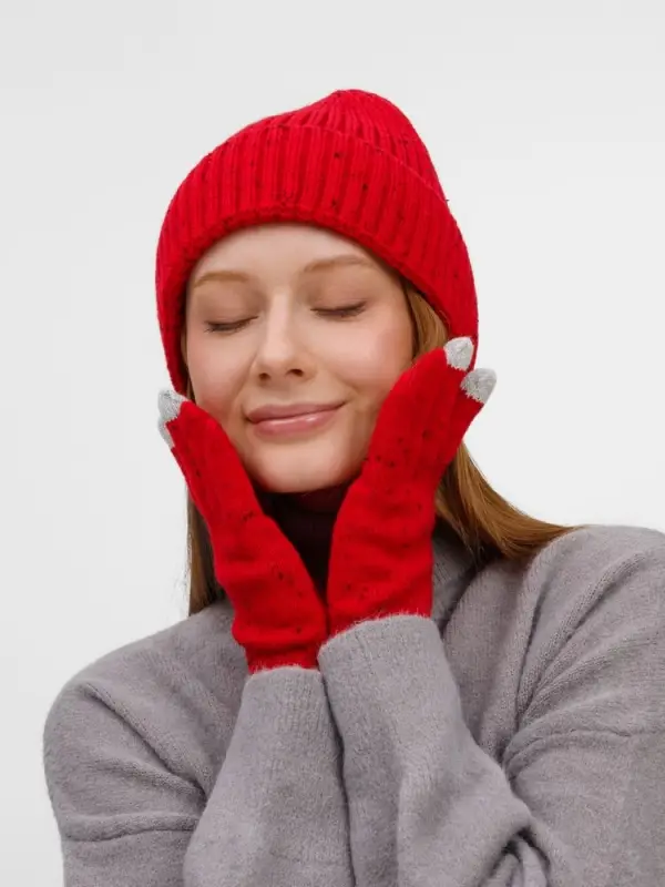 Перчатки сенсорные Spotti Senso, красные, размер L/XL