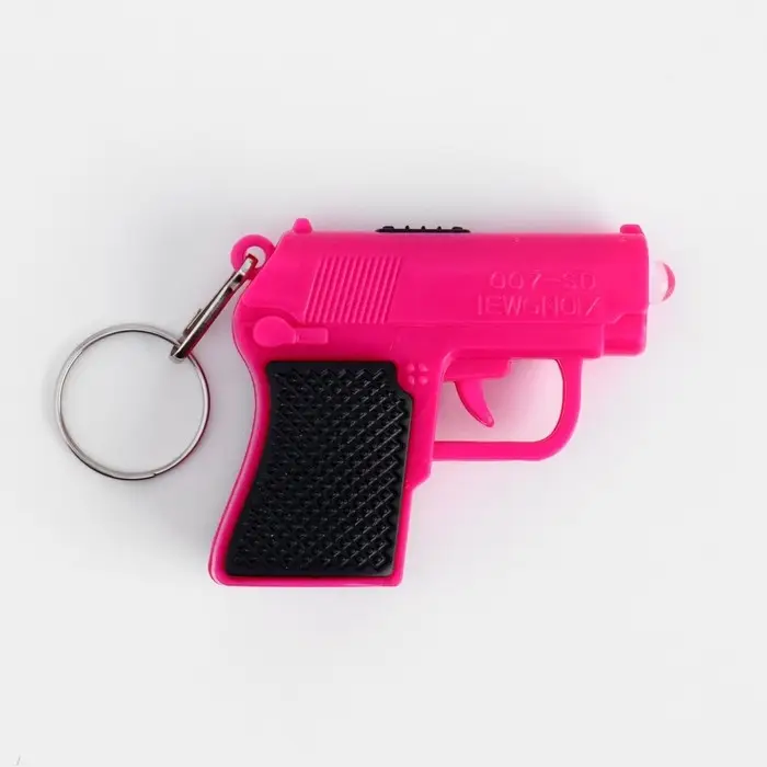 Фонарик брелок для ключей на кольце &laquo;Пистолет&raquo;, 3&times;AG3, МИКС