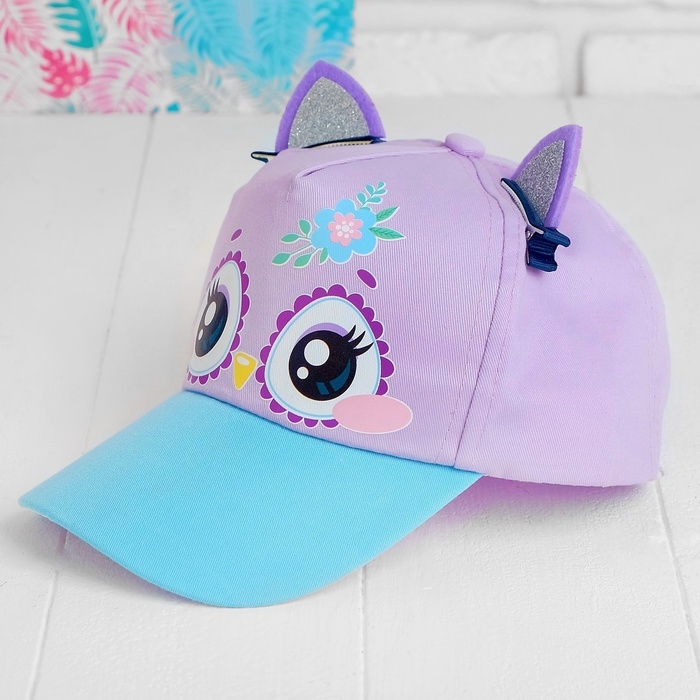 Кепка детская для девочки &laquo;Совунья&raquo;, с заколочками, р-р. 52-54 см, 5-7 лет