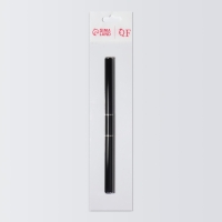 Кисть-шпатель для акрил-геля, лепесток, 14 см, d - 6 &times; 9 мм, цвет чёрный/серебристый