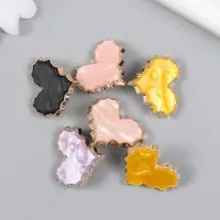 Пуговица декоративная &laquo;Арт Узор. Каменное сердце&raquo;, пластик, 2.5&times;2.9&times;1 см, МИКС