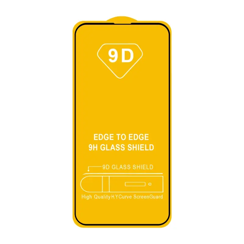 Защитное стекло iPh 13/13 Pro/14/16e Full Glue с рамкой 2.5D черное (25 шт./уп.)