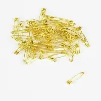 Булавки английские, 19 мм, 80 шт., цвет золотой