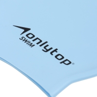 Шапочка для плавания силиконовая 56 гр, цвет голубой