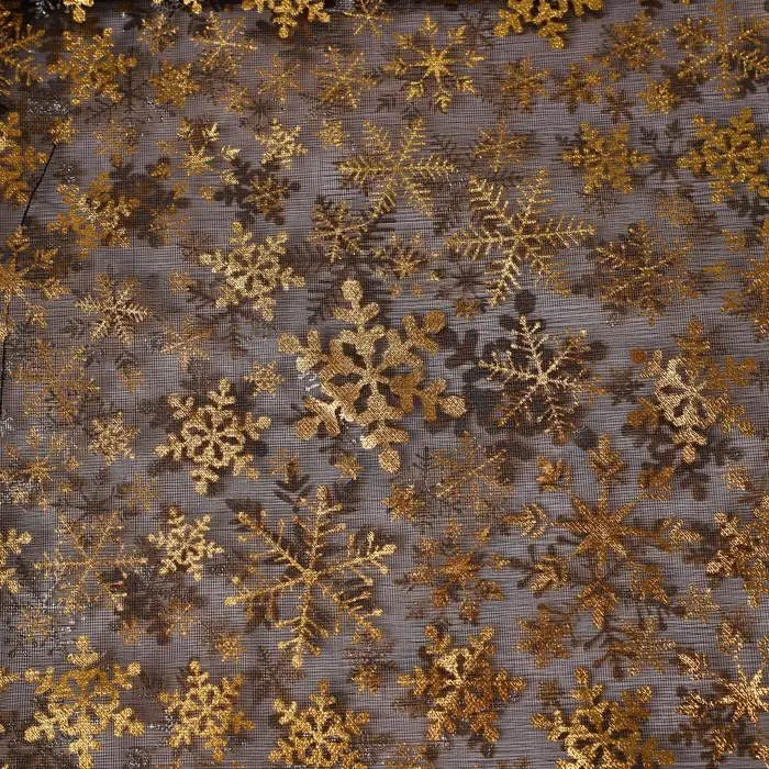 Мешочек подарочный органза &laquo;Новогодние снежинки&raquo;, 20 х 30 см +/- 1.5 см