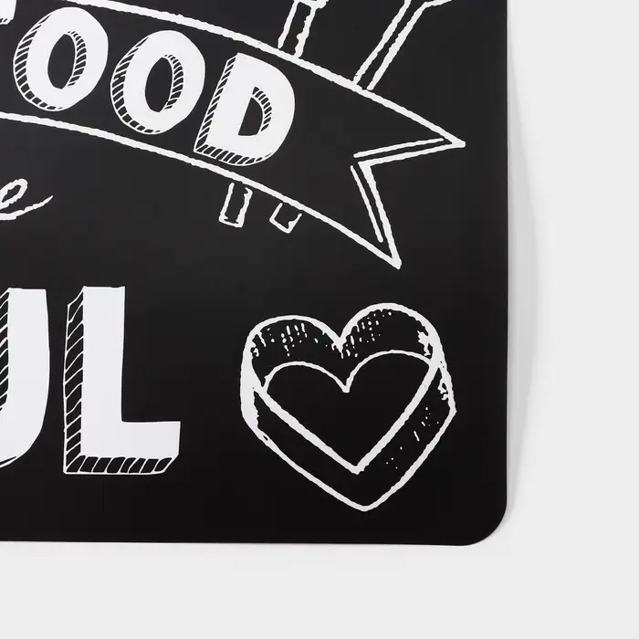 Салфетка сервировочная на стол &laquo;Кулинария&raquo;, 42&times;27 см, чёрная