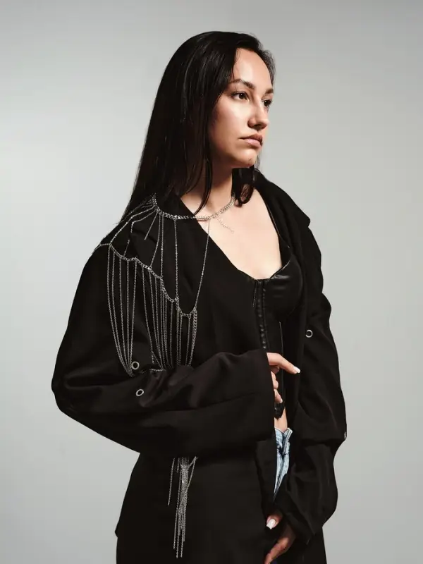 Бодичейн через плечо &laquo;Цепочка&raquo;, цвет серебро