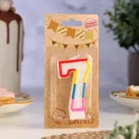 Свеча для торта &laquo;Цифра 7&raquo;, 7 см