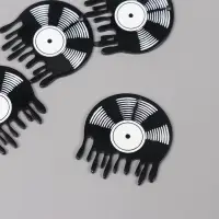 Декор для творчества акрил "Расплавившаяся пластинка" 4,5х4х0,2 см