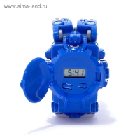 Робот &laquo;Часы&raquo;, трансформируется, с индикацией времени, цвет синий