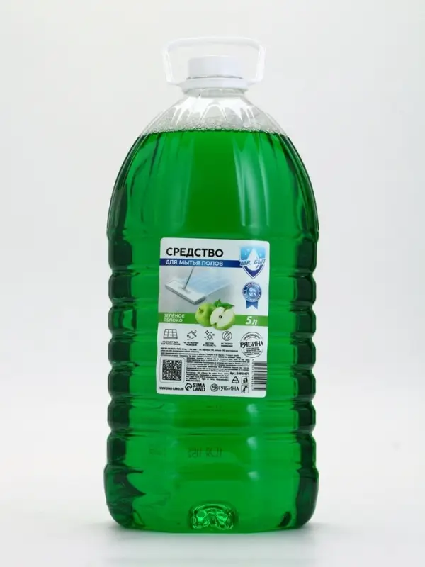 Средство для мытья пола, 5 л, аромат зелёное яблоко, Mr.Быт