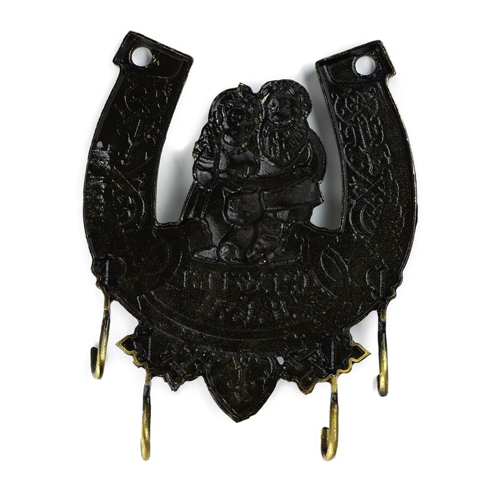 Ключница настенная &laquo;Счастья в дом&raquo;, домовой, 10.4 х 12.1 см