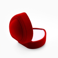 Футляр бархатный под кольцо &laquo;Сердце с рамкой из точек&raquo; 5&times;5, цвет красный