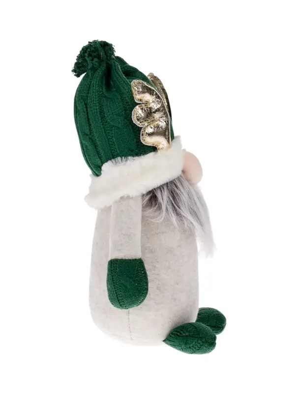 Фигура текстиль &laquo;Гном лосяш в зелёном&raquo; 33&times;12&times;18 см, 1 LED, от батареек AG13&times;3, свечение тёплое белое