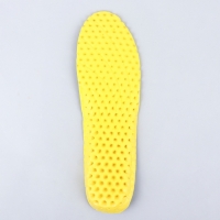 Стельки для обуви, влаговпитывающие, дышащие, р-р RU 39 (р-р Пр-ля 43), 25,5 см, пара, цвет чёрный/жёлтый