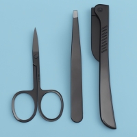 Маникюрный - косметический набор, 3 предмета, цвет чёрный Маникюрный - косметический набор, 3 предмета, цвет чёрный