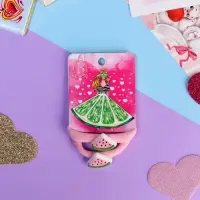 Резинка для волос &laquo;Летнее настроение&raquo;, набор 2 шт., арбуз, 3.5 см, розовая