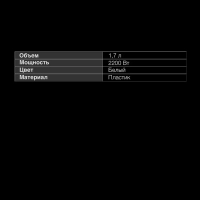 Чайник HYK-P3021 1.7л. 2200Вт белый (пластик)