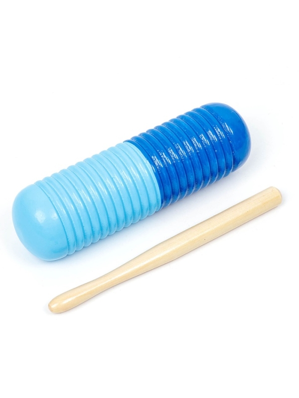 Музыкальный инструмент Гуиро Music Life трещотка, 14 х 4,5 см, синий с голубым Музыкальный инструмент Гуиро Music Life трещотка, 14 х 4,5 см, синий с голубым