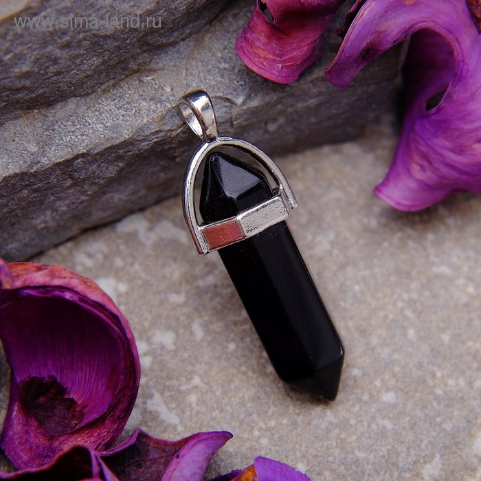 Подвеска маятник, сфера &laquo;Агат чёрный&raquo;