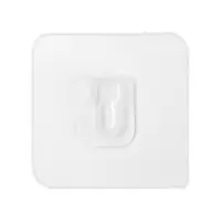 Держатель настенный, 2 шт, ТУНДРА, с клейкой поверхностью, 60х60х10 мм, прозрачный