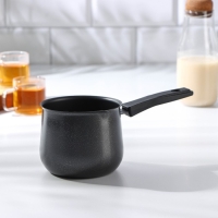 Турка &laquo;Мортен&raquo;, 600 мл, 20,5&times;9,7&times;8,5, пластиковая ручка, антипригарное покрытие, цвет чёрный