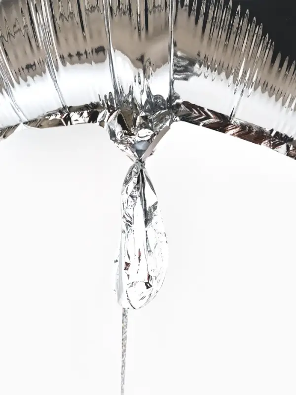 Воздушные шары фольгированные 18" "Звезда" цвет серебро,  набор 5 штук