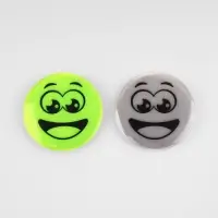 Светоотражающий значок &laquo;Удивлённый смайл&raquo;, d=5.8 см, жёлтый