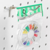 Крючок одинарный для металлической перфорированной панели, d=3.5 мм, L=10 см, цвет хром