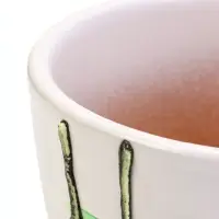 Горшок цветочный поддоном  1 л,  керамика, Азия (М)