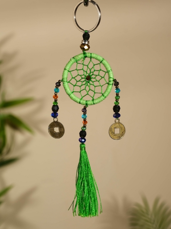 Брелок "Ловец снов" 4х15 см. светло-зелёный