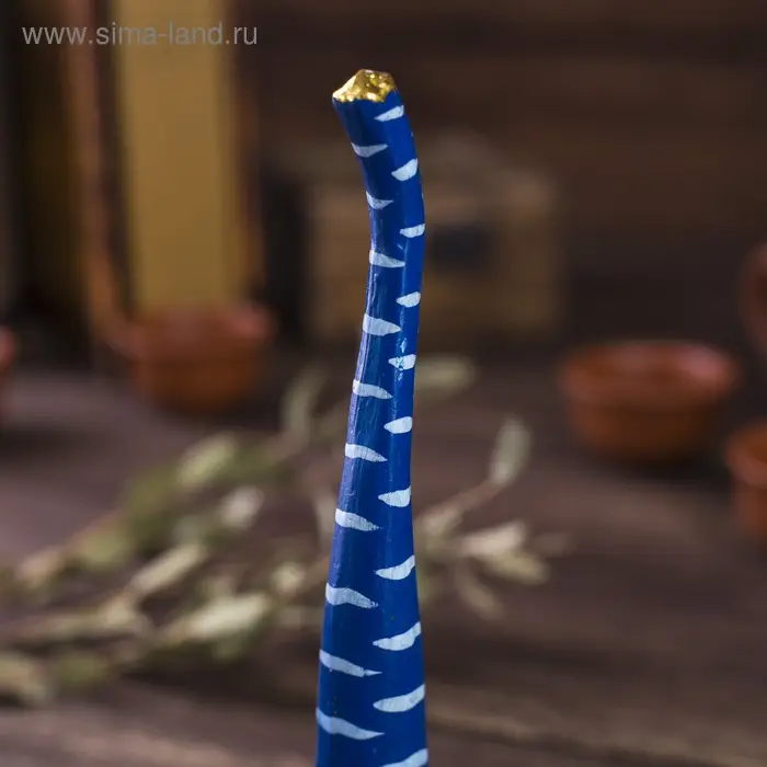 Сувенир дерево "Кошка синяя под кольца" 13х3х14 см