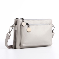 Сумка кросс-боди на молнии, цвет серый