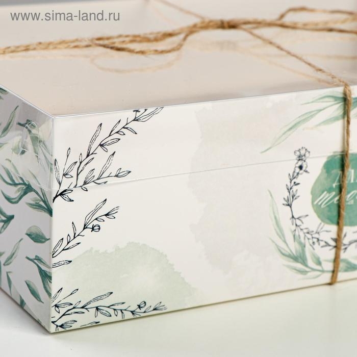 Коробка для капкейка, кондитерская упаковка, 6 ячеек &laquo;Для тебя&raquo;, 23 х 16 х 7.5 см