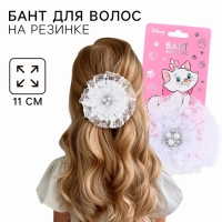 Выпускной.Бант для волос на резинке, белый, 10.5 см, Кошечка Мари Выпускной.Бант для волос на резинке, белый, 10.5 см, Кошечка Мари