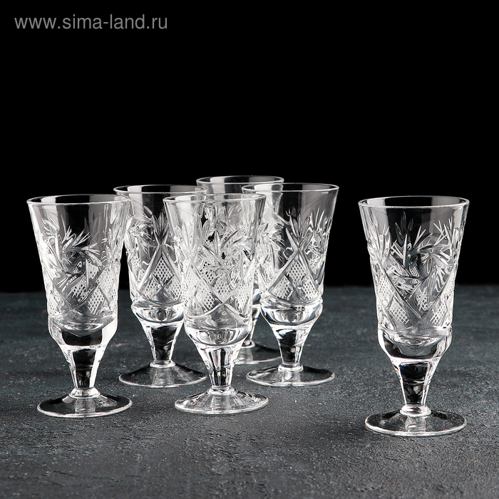 Набор рюмок хрустальных «Мельница», 50 мл, 6 шт Набор рюмок хрустальных «Мельница», 50 мл, 6 шт