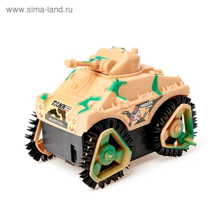 Машина-перевёртыш &laquo;Танк&raquo;, работает от батареек, цвета МИКС