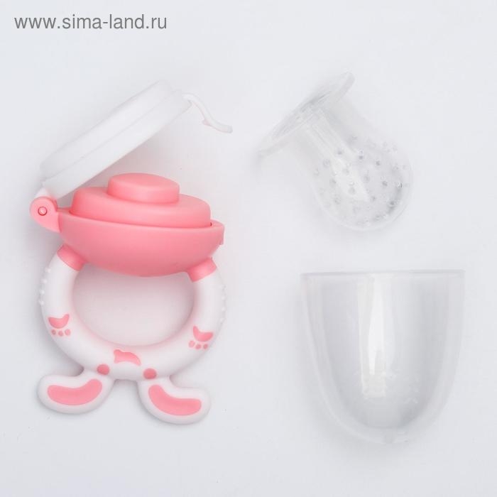 Ниблер для прикорма, с силиконовой сеточкой &laquo;Зайчик&raquo; цвет розовый