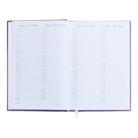 Ежедневник датированный 2024 года, А5, 176 листов, Attomex.Even, обложка бумвинил, ляссе, блок 70 г/м2, сиреневый