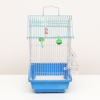 Клетка для птиц укомплектованная Bd-1/1d, 30 х 23 х 39 см, голубая
