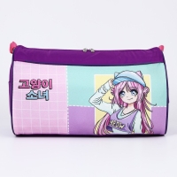 Сумка детская спортивная для девочки «Аниме», 40х21х24см, цвет сиреневый Сумка детская спортивная для девочки «Аниме», 40х21х24см, цвет сиреневый