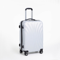 Чемодан средний 60 л (M), &laquo;Фабрика КАРТЕКС&raquo;, отдел на молнии, кодовый замок, 4 колеса, цвет серый