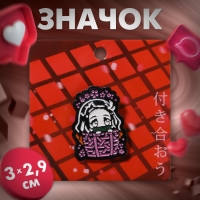 Значок &laquo;Япония&raquo; прятки, цветной в чёрном металле