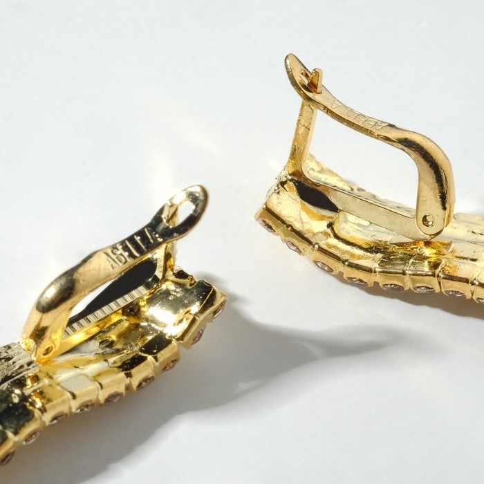 Серьги висячие &laquo;Голливуд&raquo; дождь, цвет золото, 7,5 см