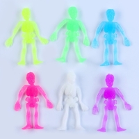 Хэллоуин. Антистресс сквиш мялка &laquo;Скелетики&raquo;, цвета МИКС, в шоубоксе