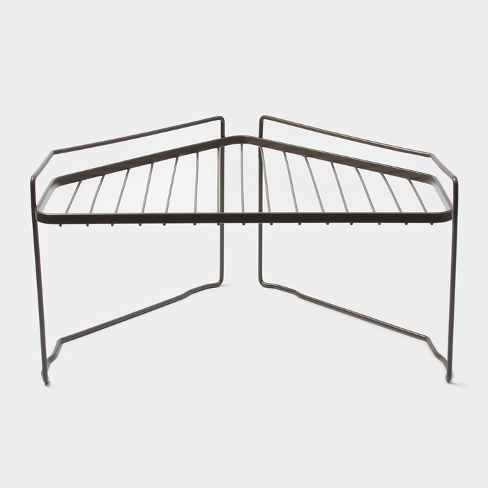 Полка универсальная угловая Доляна, 31&times;24,5&times;16 см, цвет коричневый