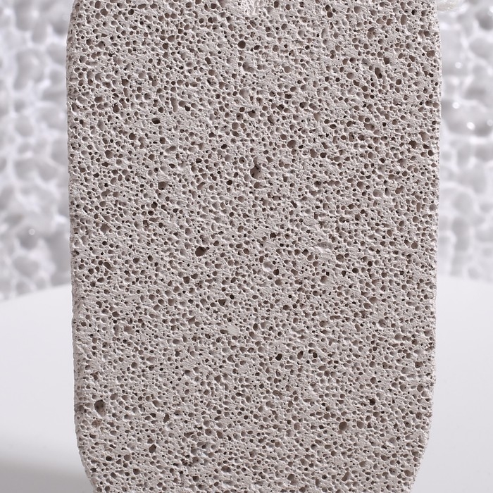 Пемза для педикюра, с подвесом, 12,5 &times; 6 см, в коробке, цвет серый